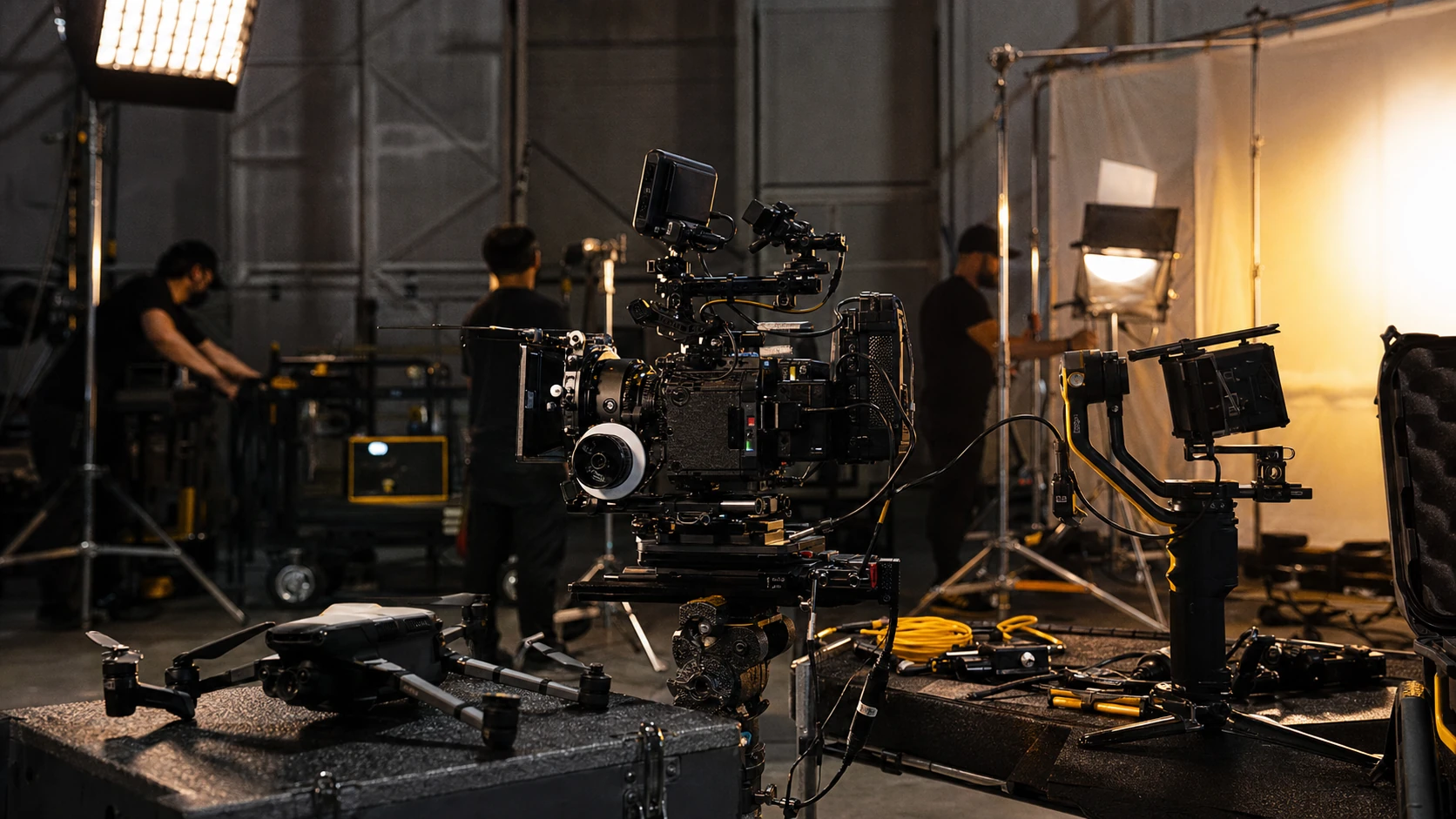 Commercial film production in progress